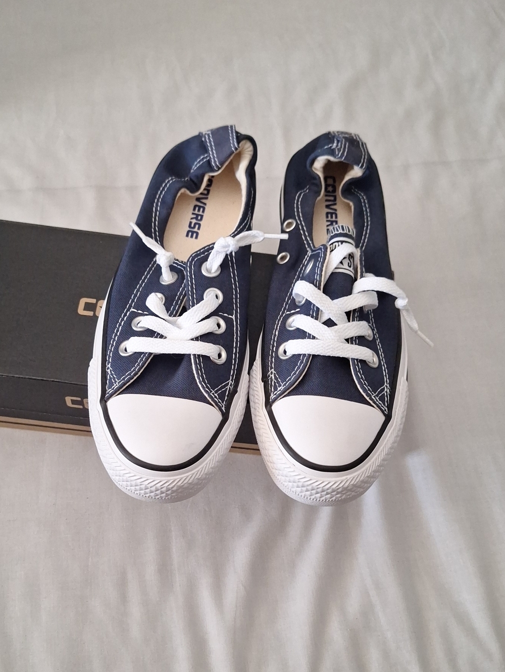 Converse Kids Navy Blue Low-Top Canvas Sneakers